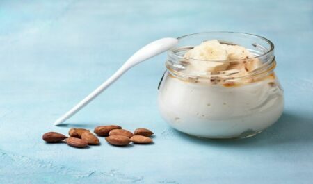low carb snacks - Yogurt With Almonds