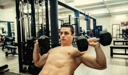 Best Upper Chest Exercises - workout with dumbbells