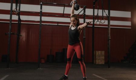 Kettlebell Leg Workouts - Kettlebell Overhead Lunges