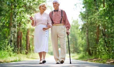 good posture exercises for seniors - walking seniors