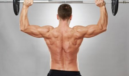 Barbell Front Raise - barbell shoulder workout