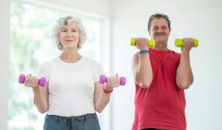 Flabby Arm Exercises For Seniors - Bicep Curls for senior