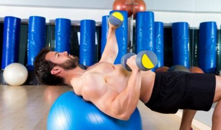 Chest Exercises Without Weights - ball chest press