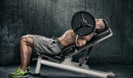 Lower Chest Workout At Home - incline bench press