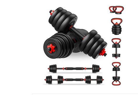 cheap adjustable dumbbells - PinRoyal 4-in-1 Adjustable Dumbbell Set