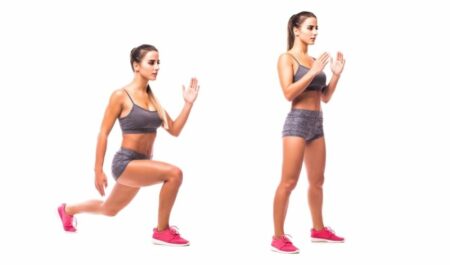 superset leg workout - Jump Lunge