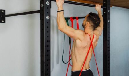 Resistance Band Chest Workout - Resistance band pullup