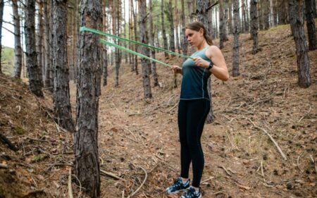 Resistance Band Exercises For Shoulders - standing row