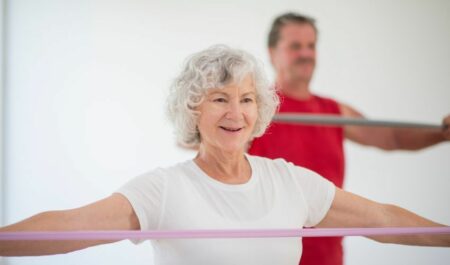 Resistance Band Exercise For Seniors - Chest Pull