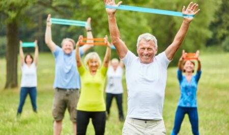 Resistance Band Exercise For Seniors - senior exercise