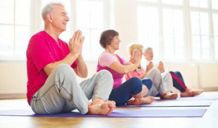 best fitness tips for seniors - senior yoga