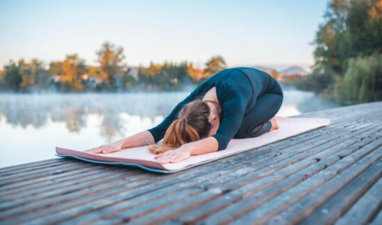 child's pose for lower back pain